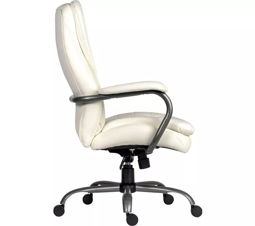 TEKNIK Goliath 6988 Bonded Leather Tilting Executive Chair - White