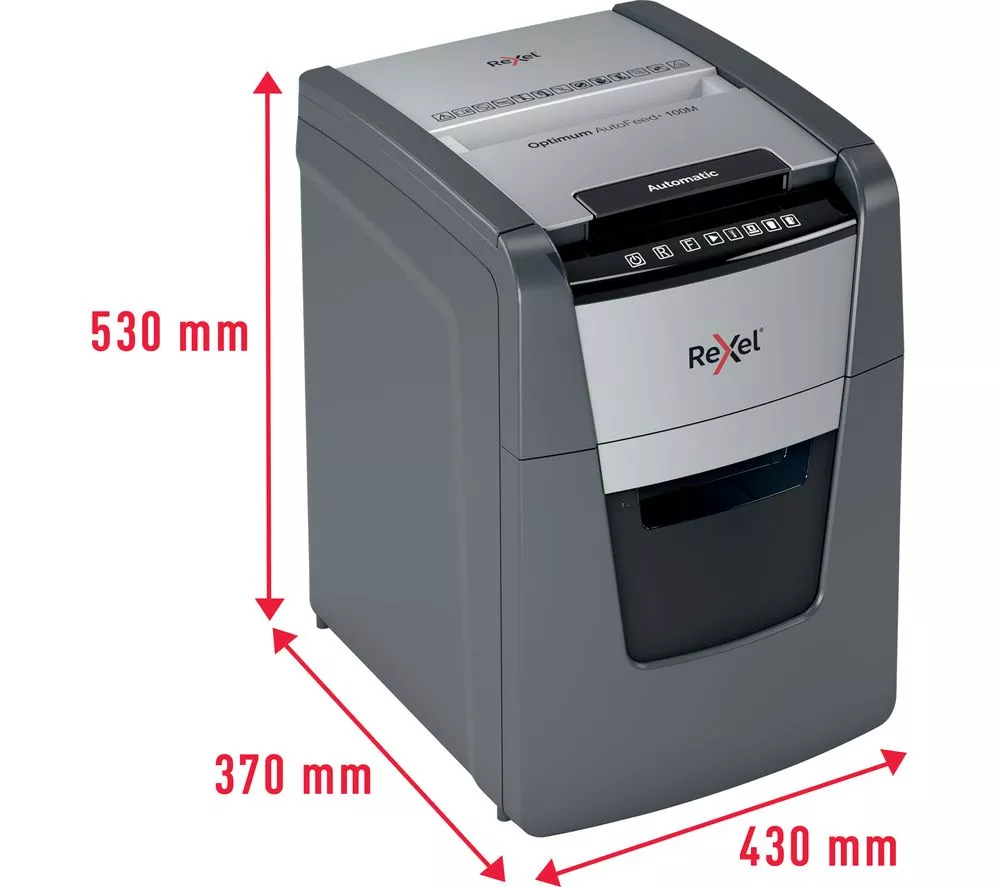 REXEL Optimum AutoFeed+ 100M Micro Cut Paper Shredder