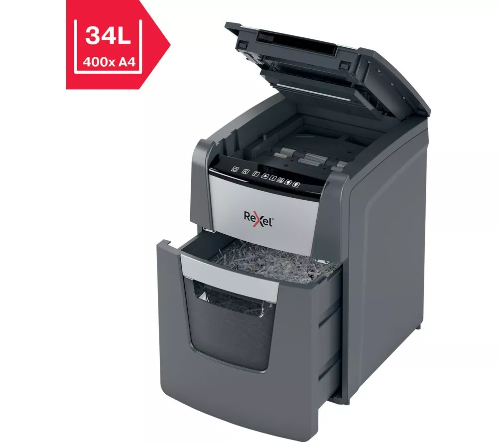 REXEL Optimum AutoFeed+ 100M Micro Cut Paper Shredder