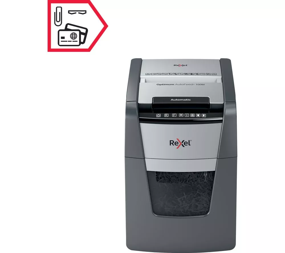 REXEL Optimum AutoFeed+ 100M Micro Cut Paper Shredder