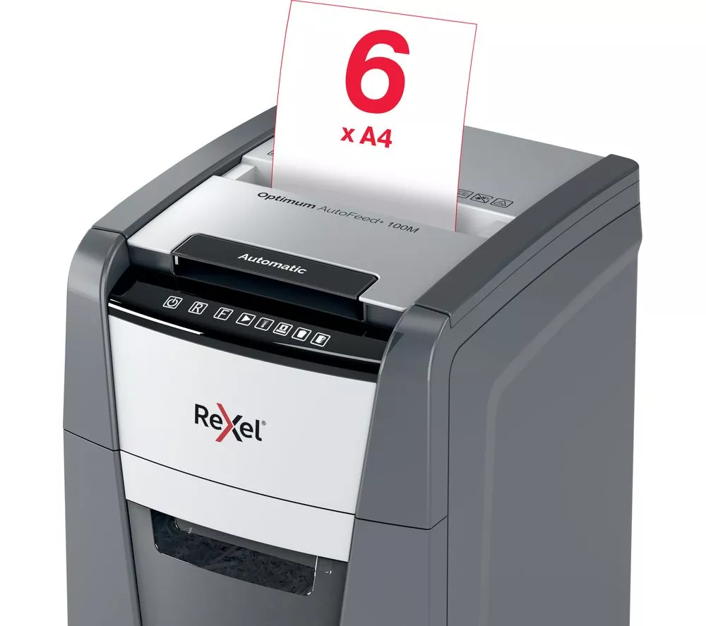 REXEL Optimum AutoFeed+ 100M Micro Cut Paper Shredder