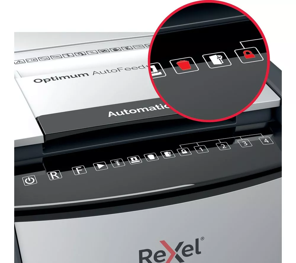 REXEL Optimum AutoFeed+ 100M Micro Cut Paper Shredder