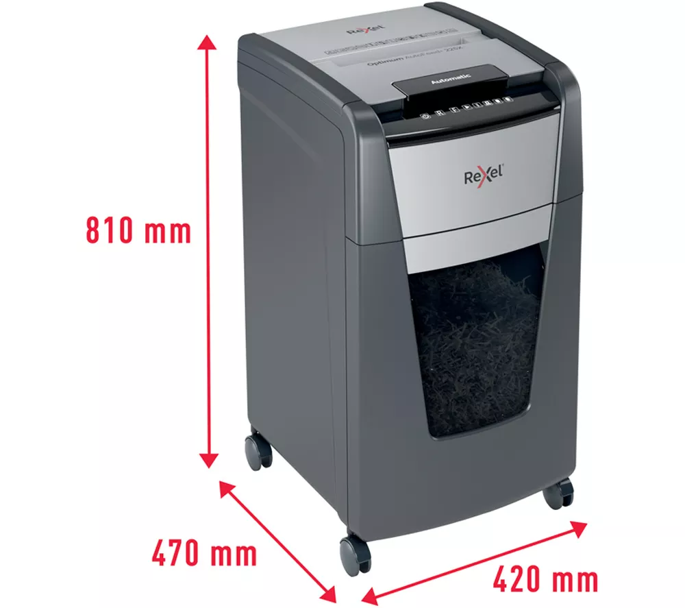 REXEL Optimum AutoFeed+ 225X Cross Cut Paper Shredder
