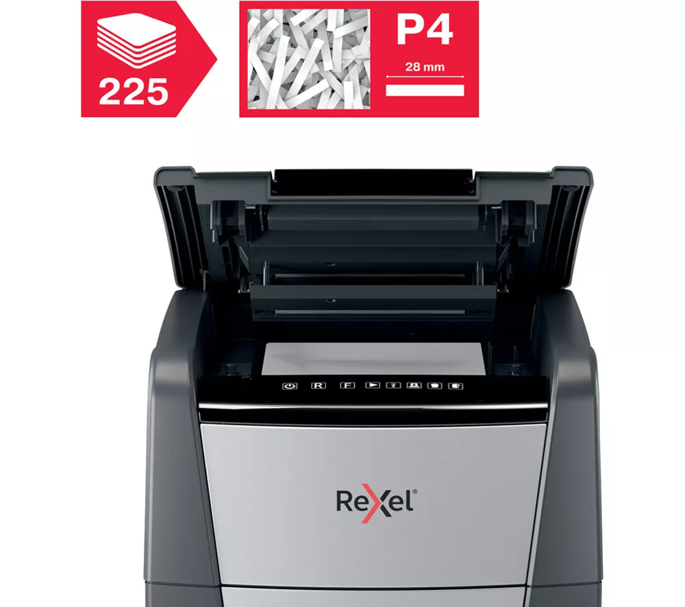 REXEL Optimum AutoFeed+ 225X Cross Cut Paper Shredder
