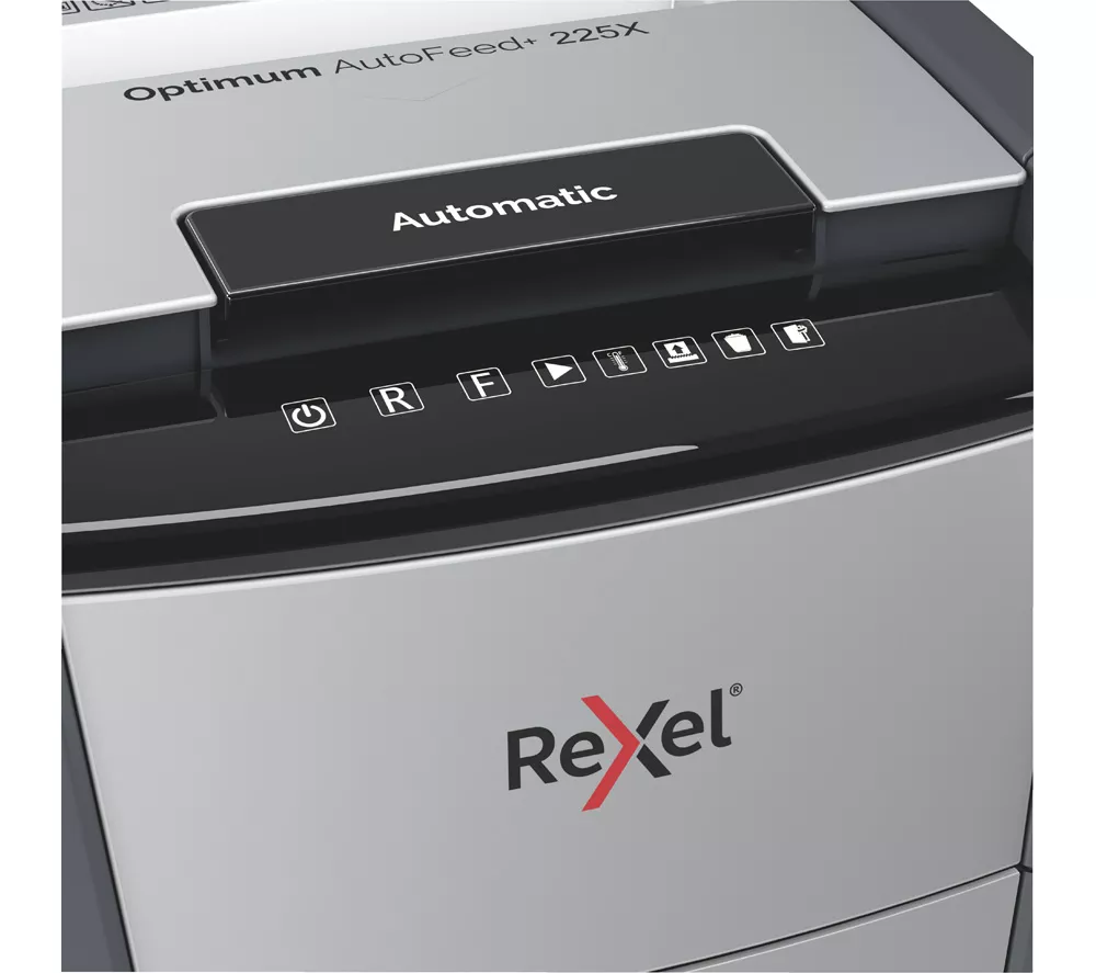 REXEL Optimum AutoFeed+ 225X Cross Cut Paper Shredder