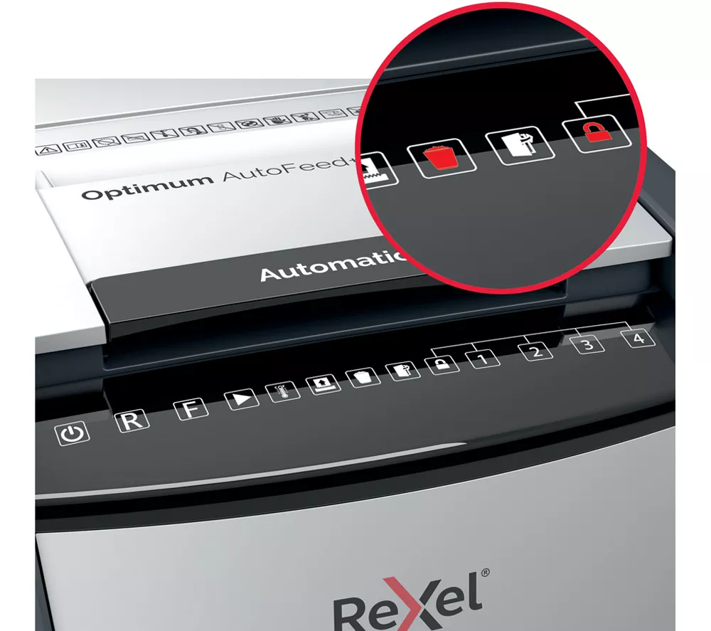 REXEL Optimum AutoFeed+ 225X Cross Cut Paper Shredder