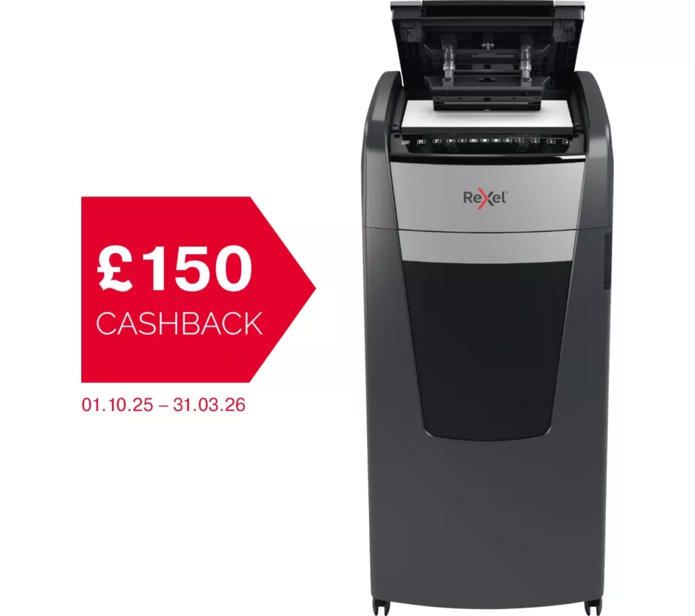 REXEL Optimum AutoFeed+ 600M Micro Cut Paper Shredder