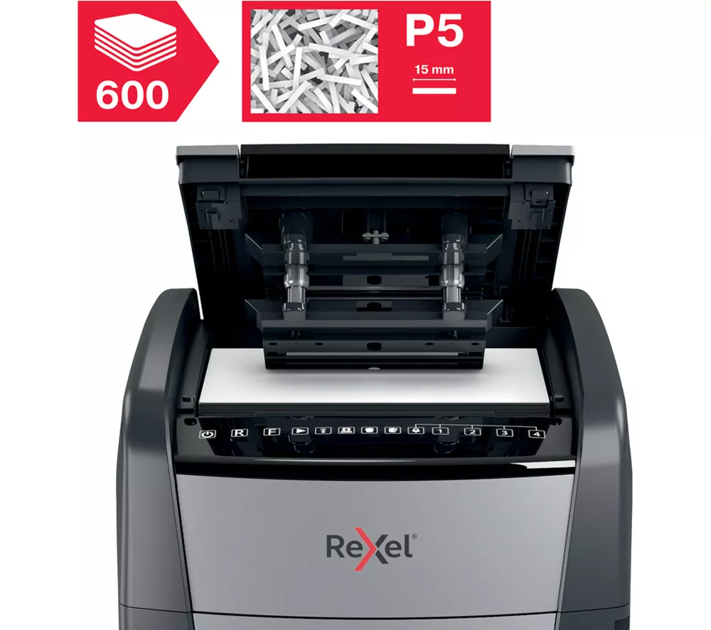 REXEL Optimum AutoFeed+ 600M Micro Cut Paper Shredder