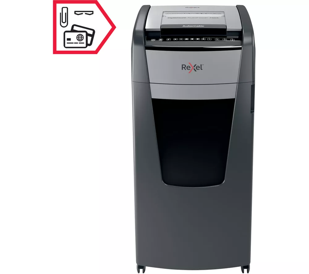 REXEL Optimum AutoFeed+ 750X Cross Cut Paper Shredder