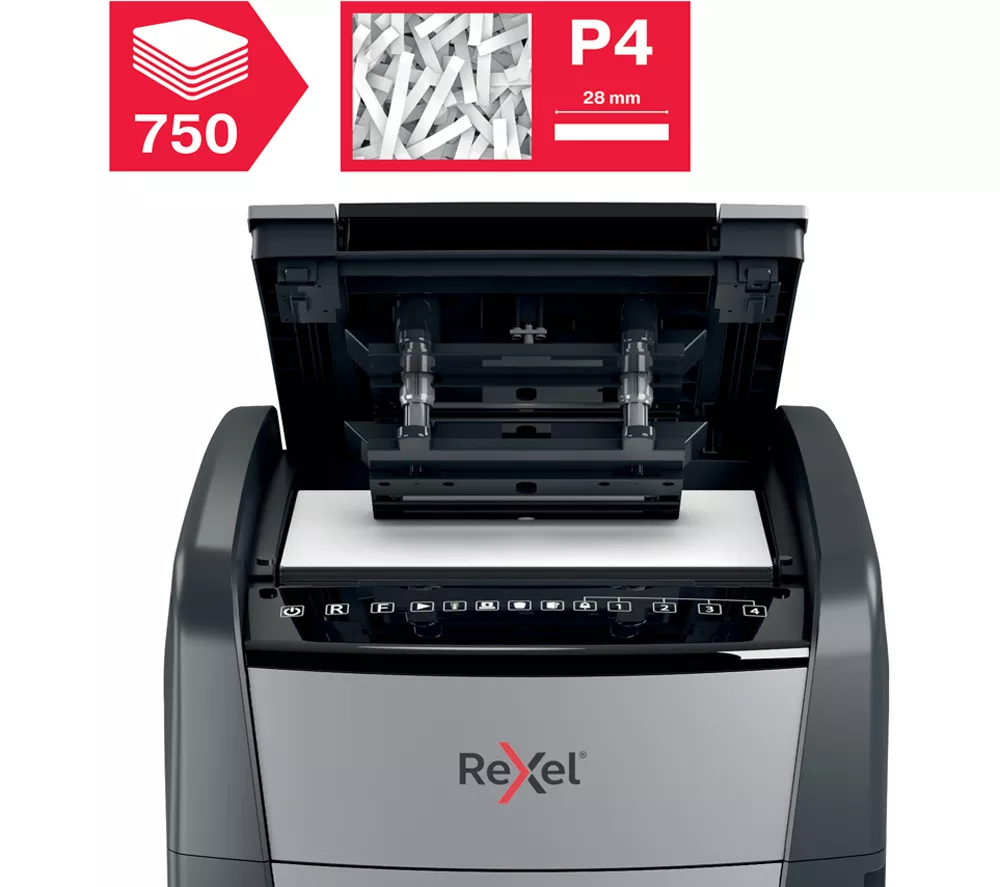 REXEL Optimum AutoFeed+ 750X Cross Cut Paper Shredder