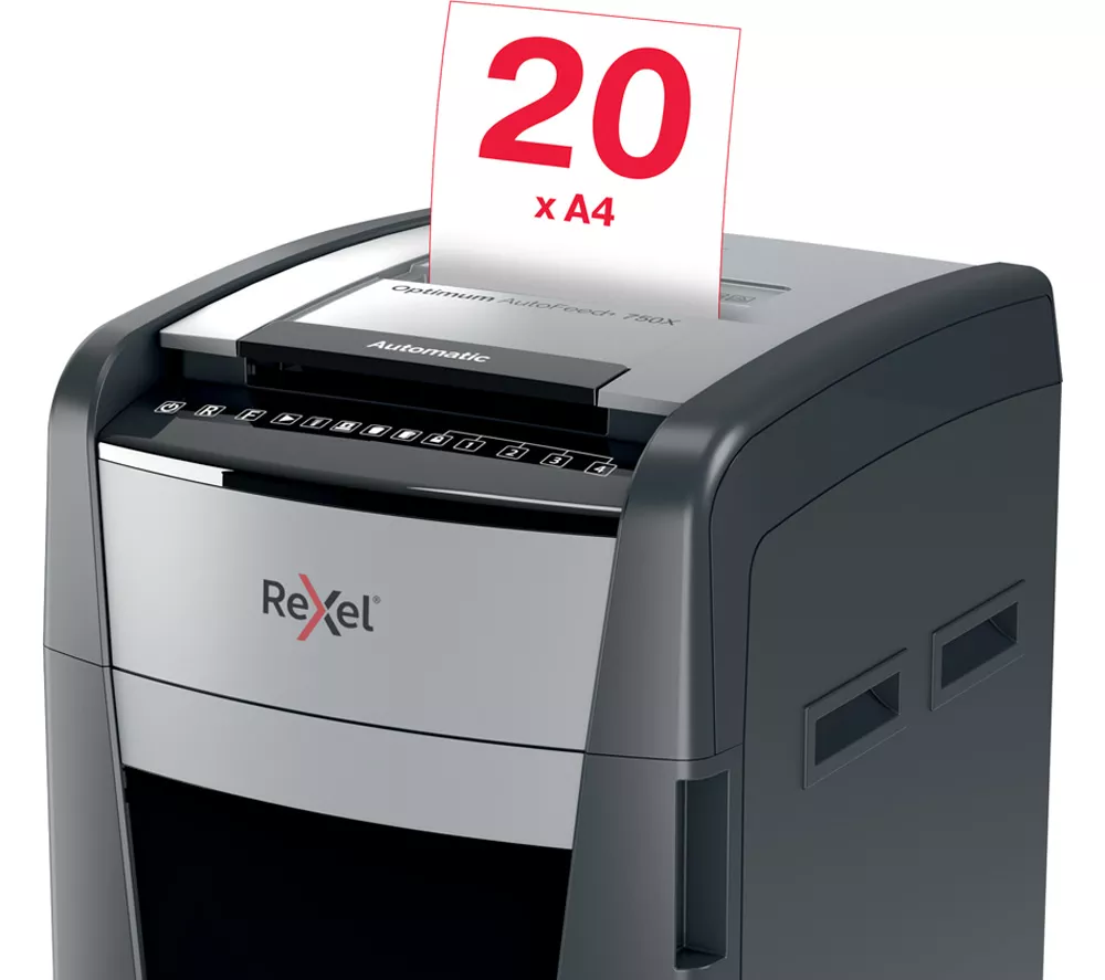 REXEL Optimum AutoFeed+ 750X Cross Cut Paper Shredder