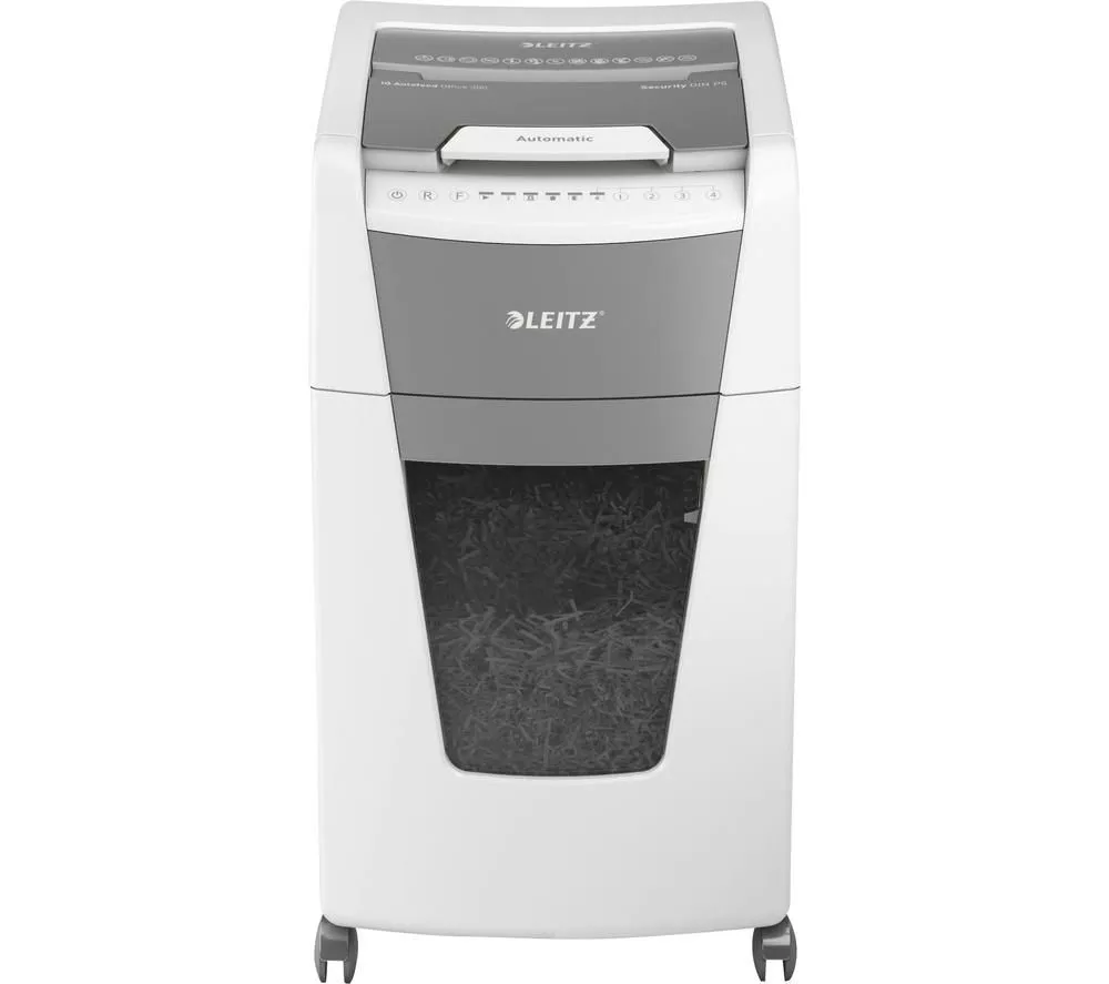 LEITZ IQ AutoFeed Office 300 P5 Micro Cut Paper Shredder