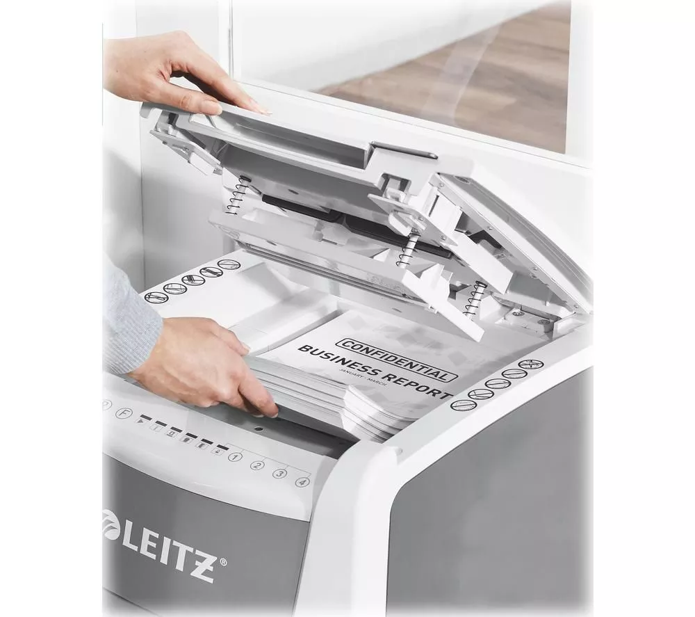 LEITZ IQ AutoFeed Office 300 P5 Micro Cut Paper Shredder
