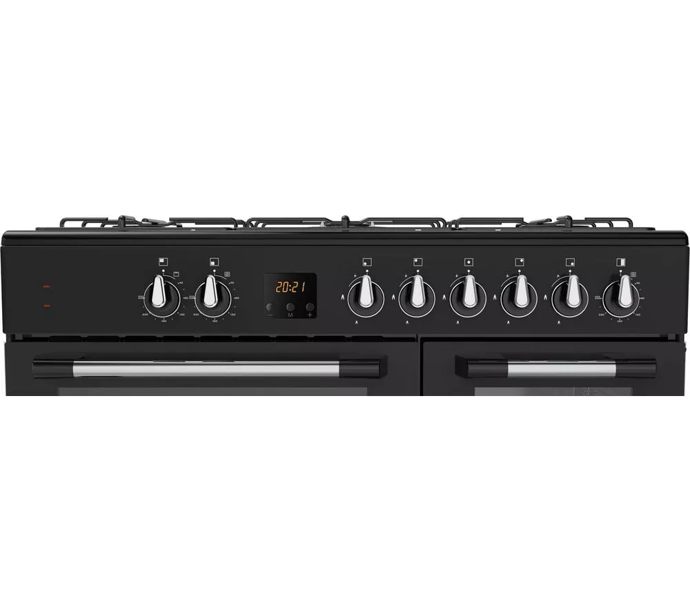 LOGIK LRC90B21 90 cm Dual Fuel Range Cooker - Black