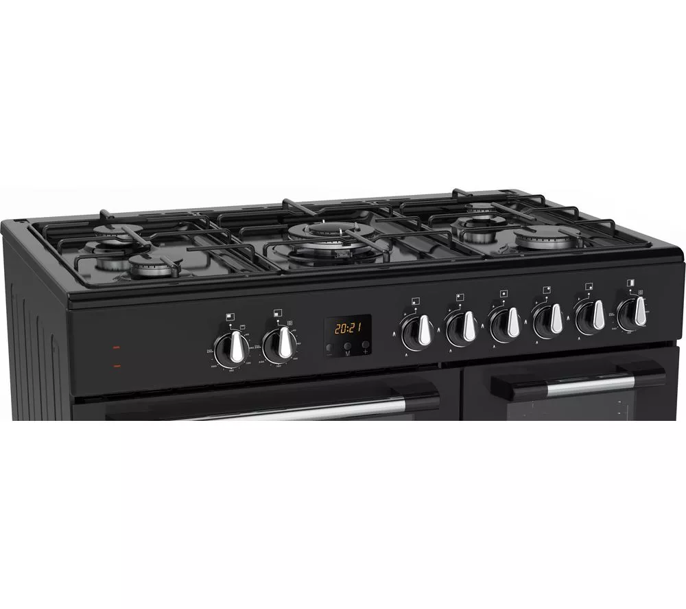 LOGIK LRC90B21 90 cm Dual Fuel Range Cooker - Black