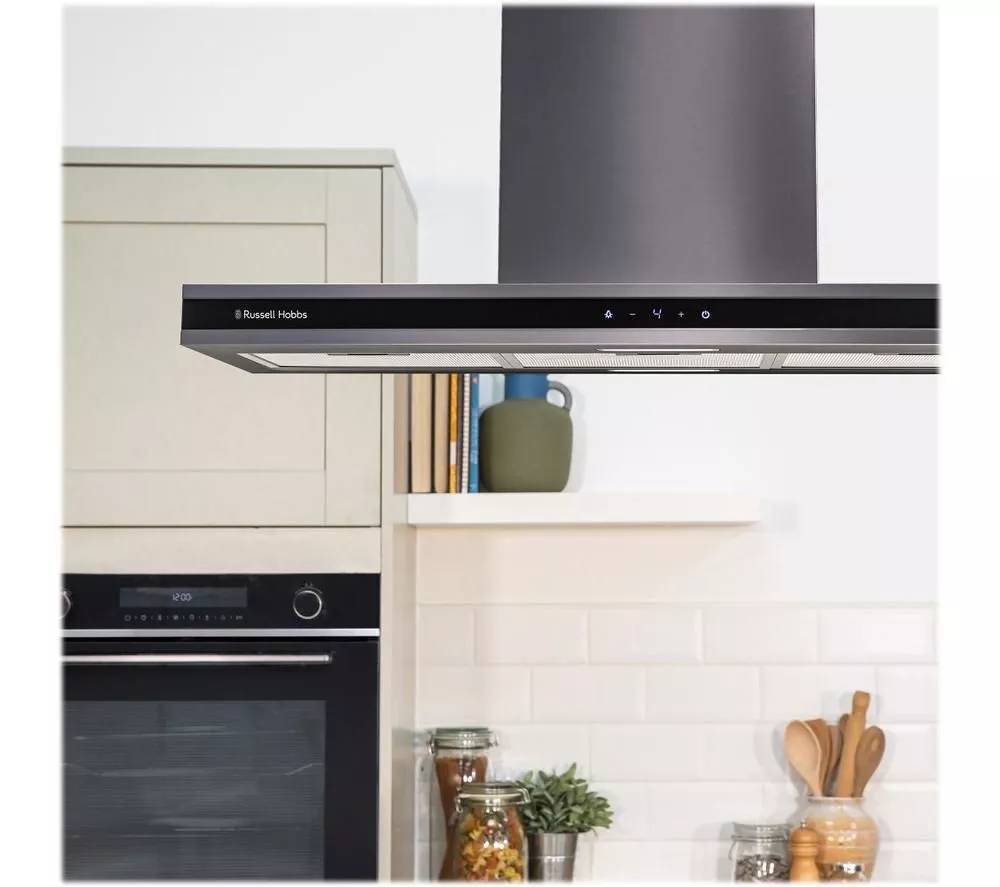 RUSSELL HOBBS RHICH904DB Midnight Collection Island Cooker Hood - Dark Steel