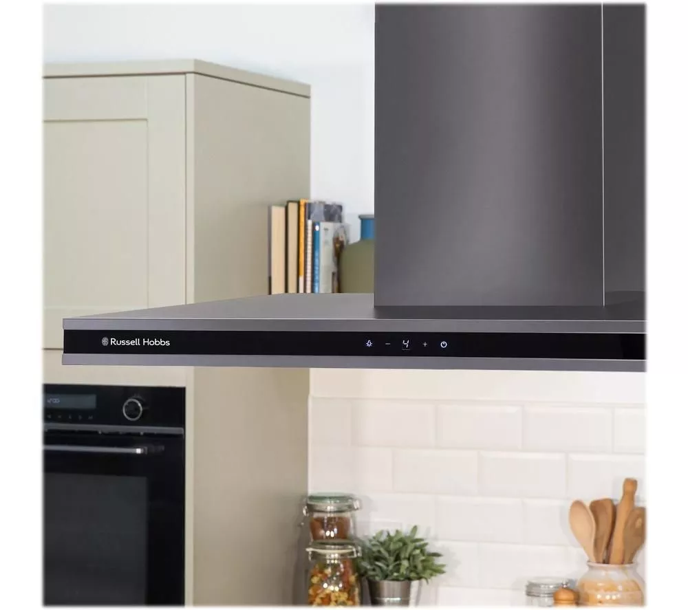 RUSSELL HOBBS RHICH904DB Midnight Collection Island Cooker Hood - Dark Steel
