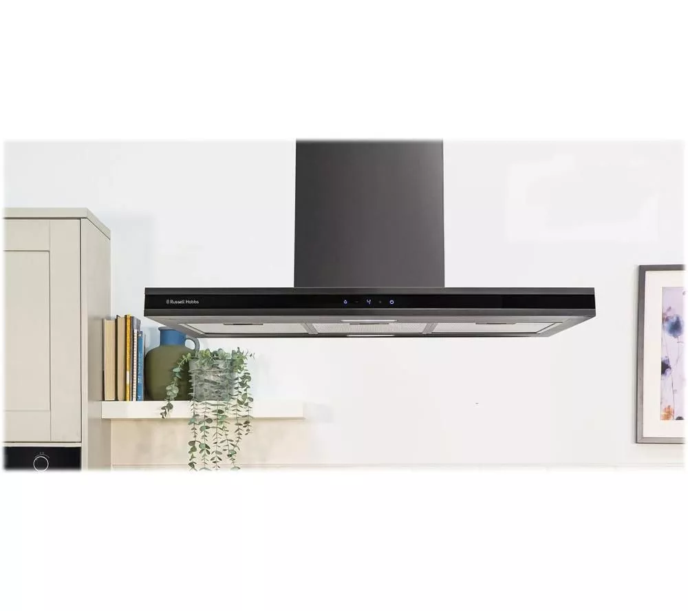 RUSSELL HOBBS RHICH904DB Midnight Collection Island Cooker Hood - Dark Steel