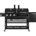 TOWER T978507 3 Burner Grill Gas & Charcoal BBQ & Smoker - Black
