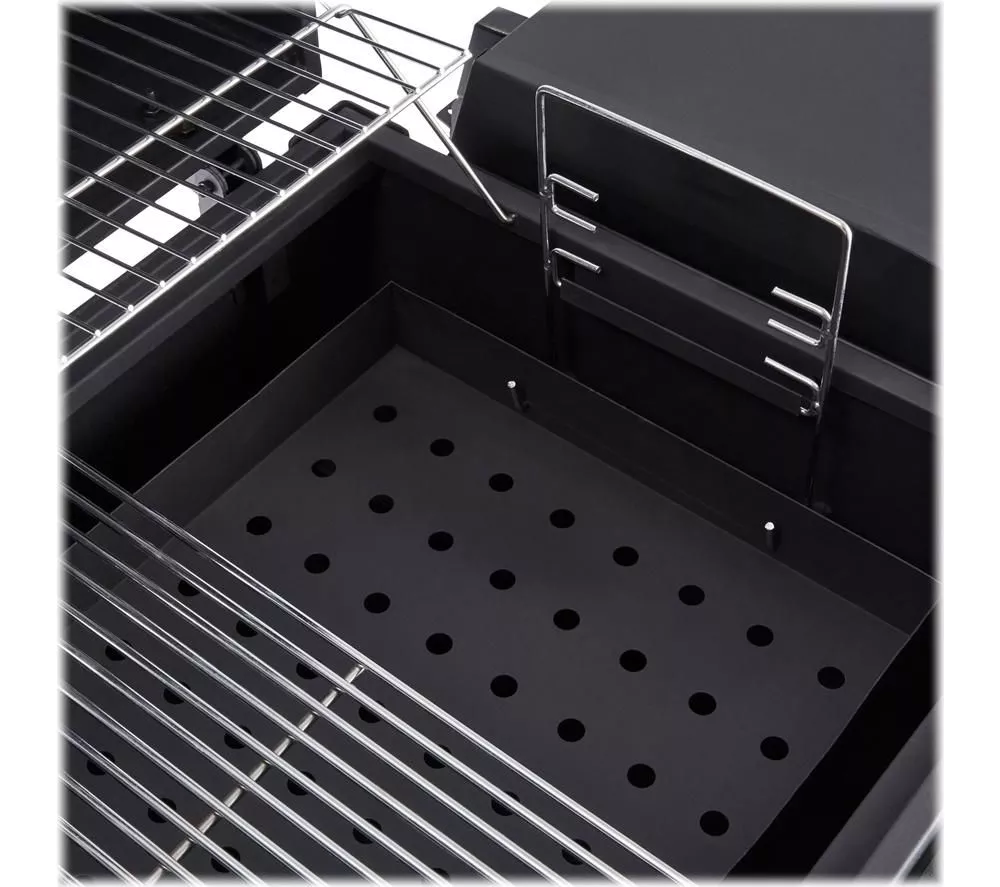 TOWER T978507 3 Burner Grill Gas & Charcoal BBQ & Smoker - Black