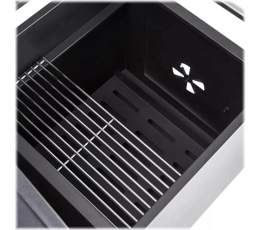 TOWER T978507 3 Burner Grill Gas & Charcoal BBQ & Smoker - Black