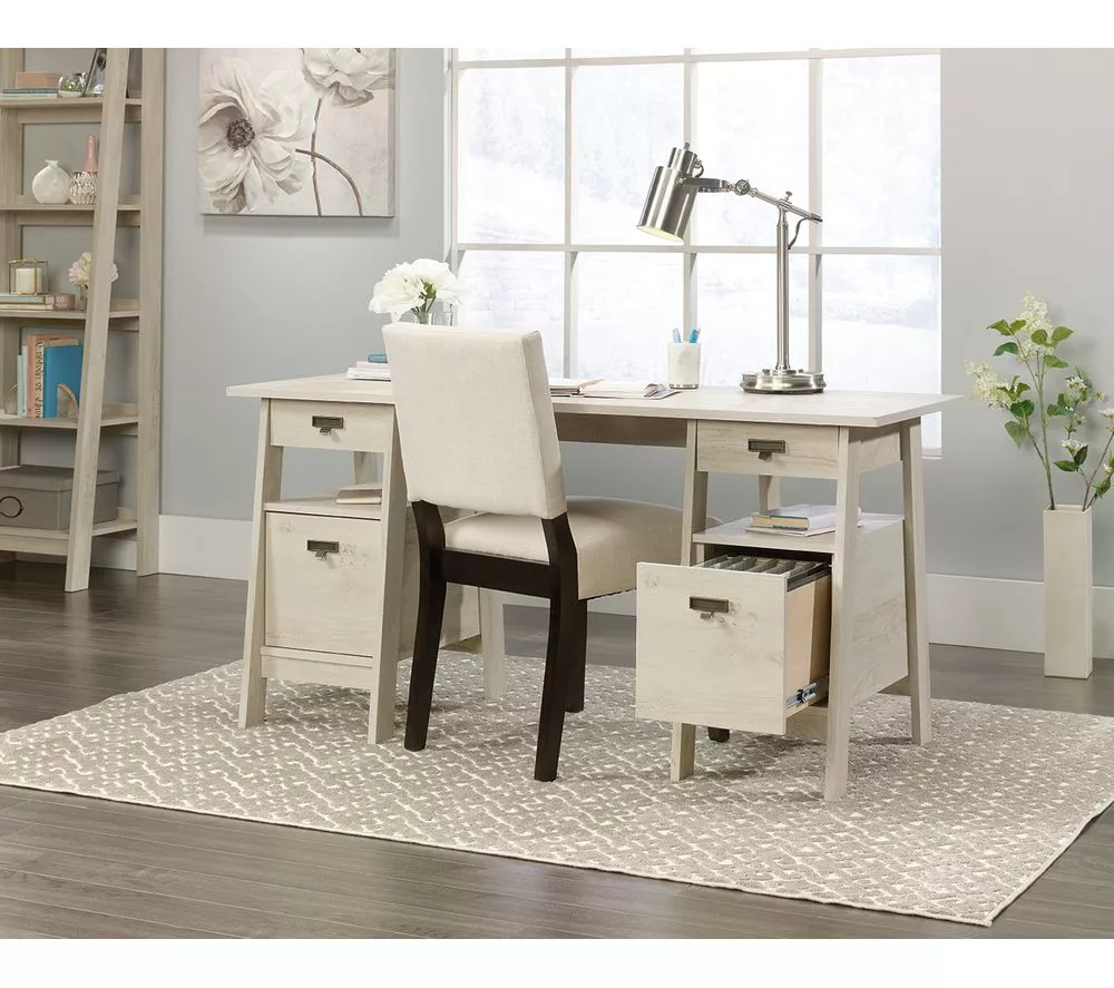 TEKNIK 5424127 Executive Trestle Desk - Oak