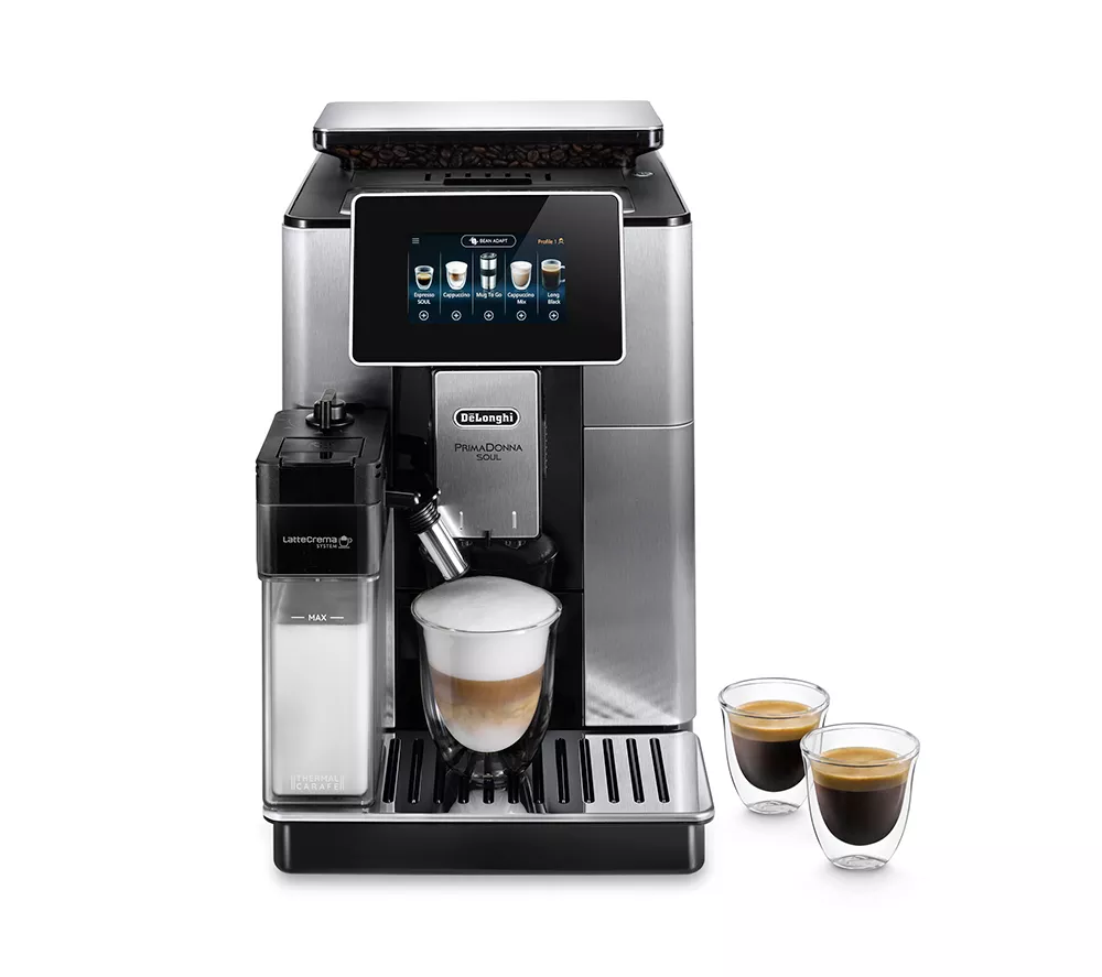 DELONGHI PrimaDonna Soul ECAM610.75 Smart Bean to Cup Coffee Machine - Silver & Black
