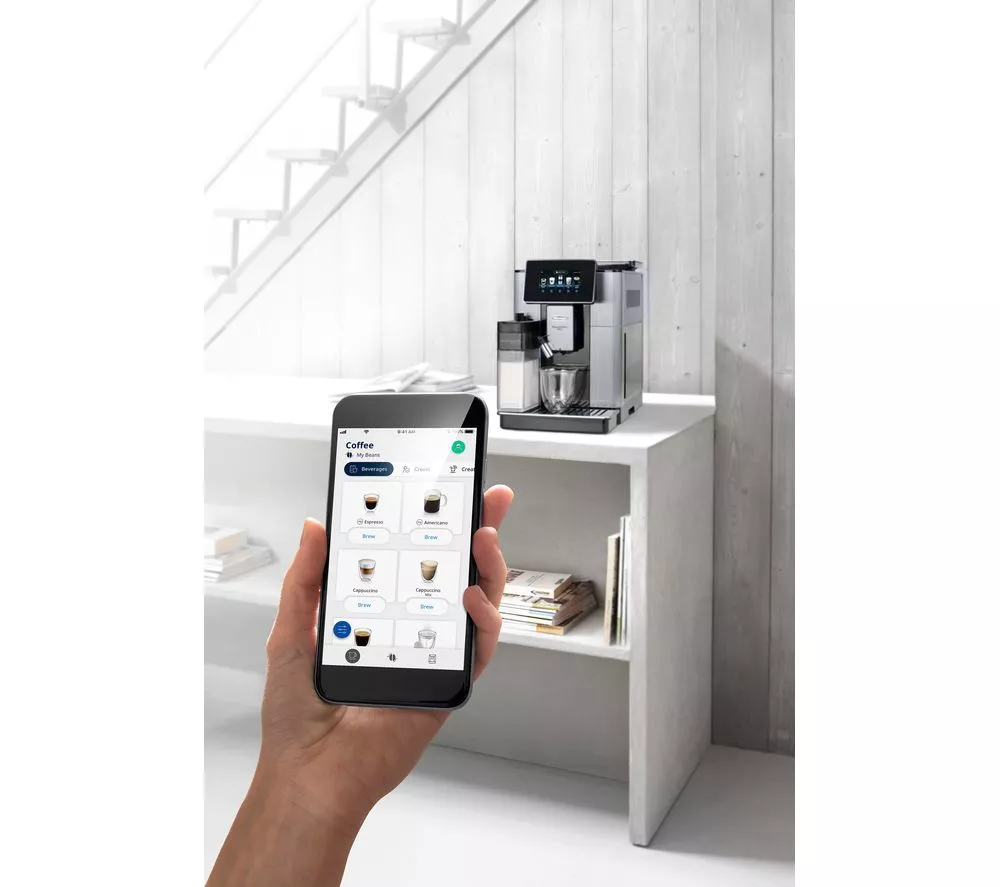 DELONGHI PrimaDonna Soul ECAM610.75 Smart Bean to Cup Coffee Machine - Silver & Black