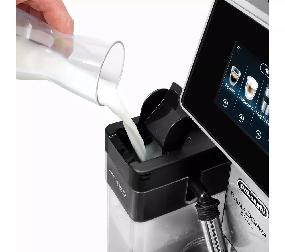 DELONGHI PrimaDonna Soul ECAM610.75 Smart Bean to Cup Coffee Machine - Silver & Black