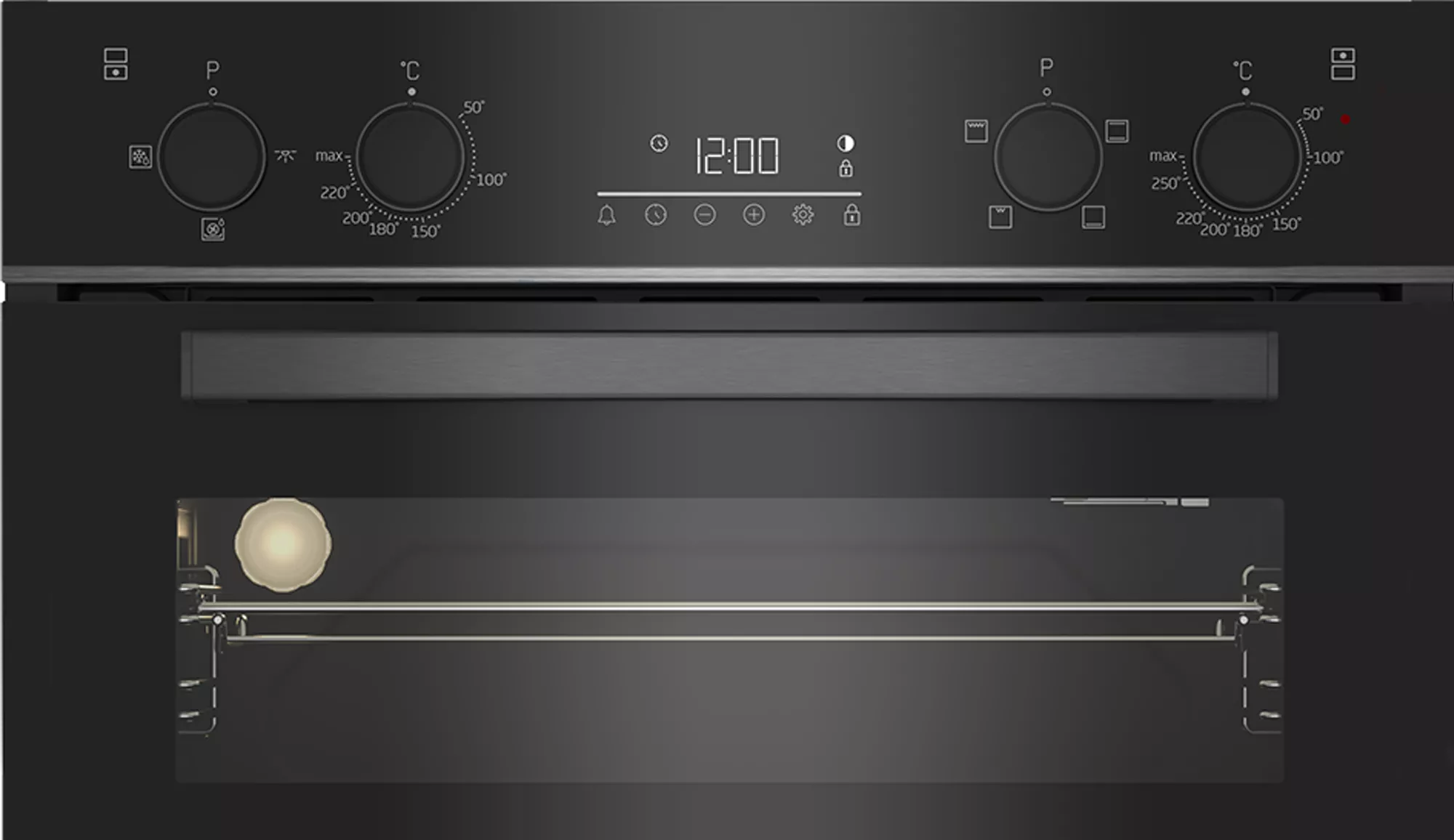 BEKO Pro RecycledNet BBXDF29300Z Electric Double Oven - Black Steel