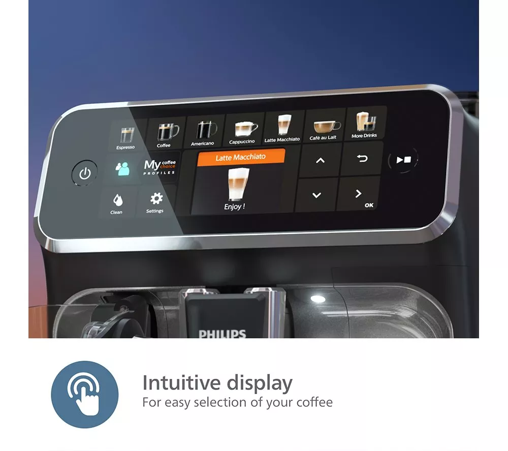 PHILIPS LatteGo EP5446 70 Bean to Cup Coffee Machine - Black
