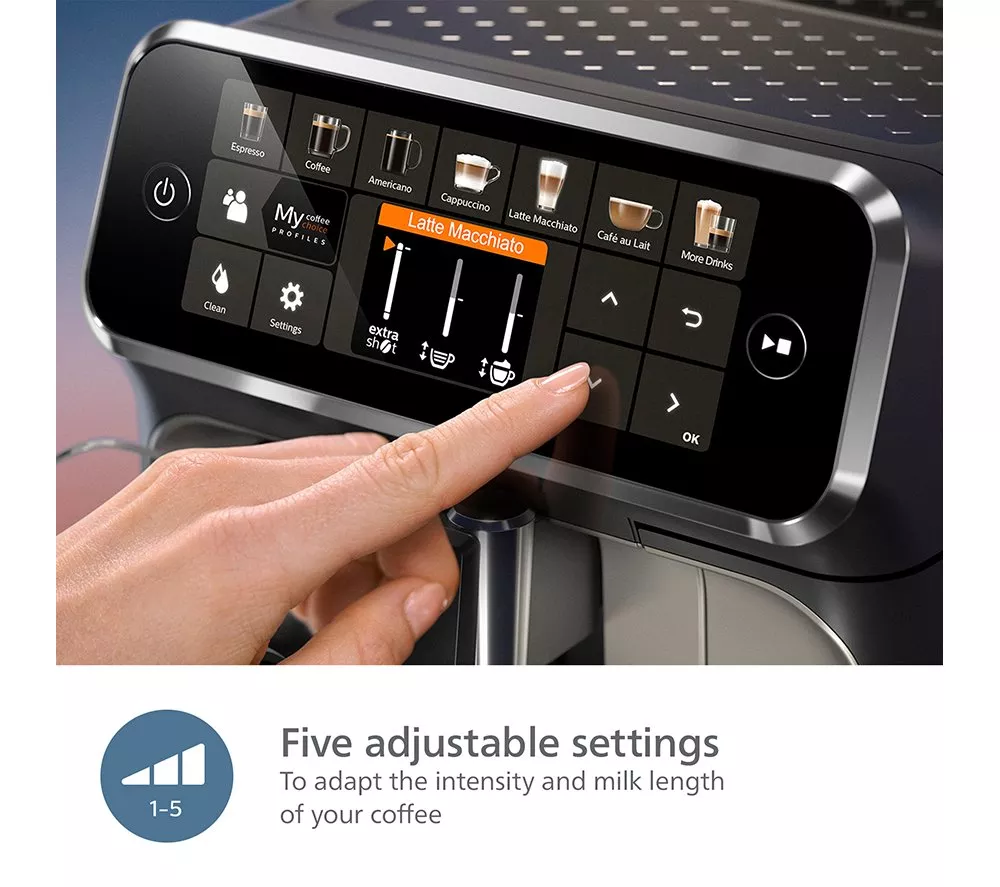 PHILIPS LatteGo EP5446 70 Bean to Cup Coffee Machine - Black