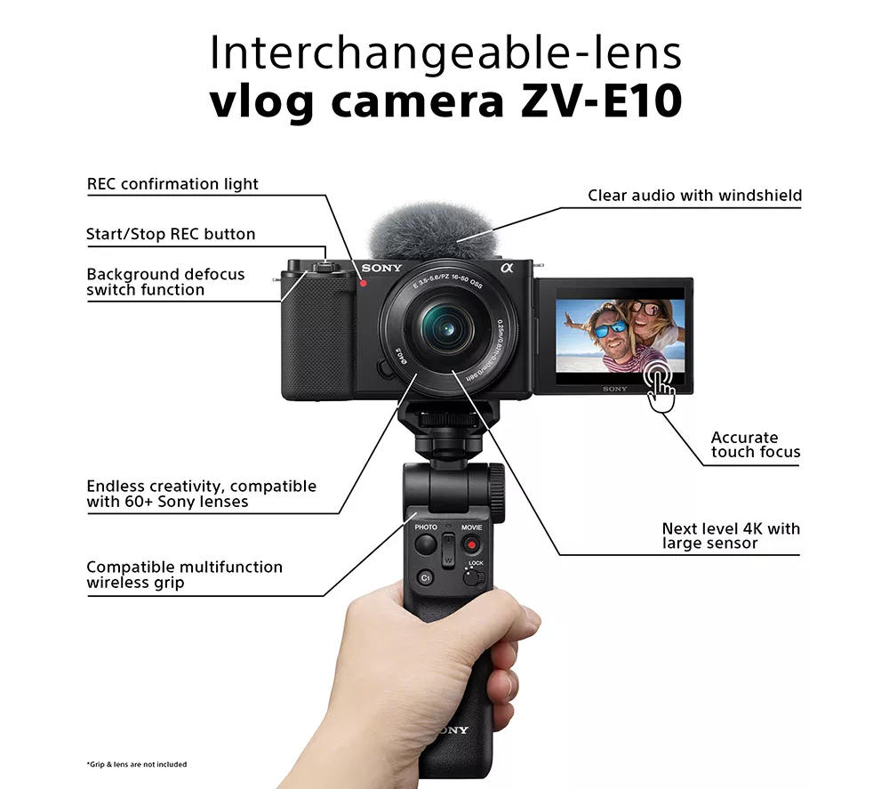 SONY ZV-E10 Mirrorless Vlogging Camera - Body Only