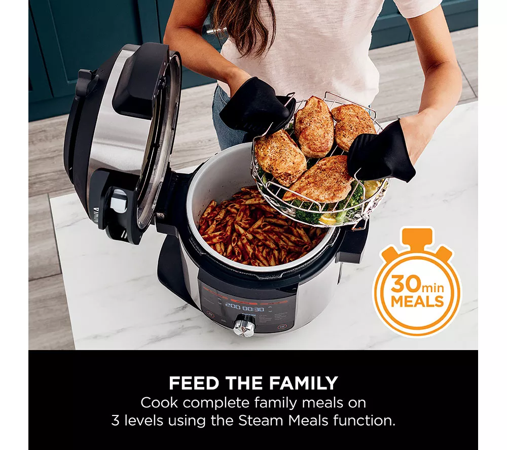 NINJA Foodi MAX 15-in-1 SmartLid OL750UK Multicooker & Air Fryer - Stainless Steel & Black