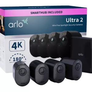 ARLO Ultra 2 4K Ultra HD WiFi Security Camera System - 4 Cameras  Black