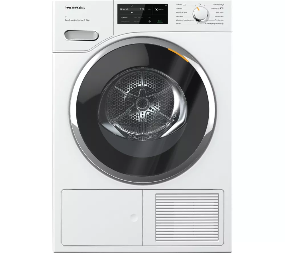 MIELE EcoSpeed TWL780WP WiFi-enabled 9 kg Heat Pump Tumble Dryer - White