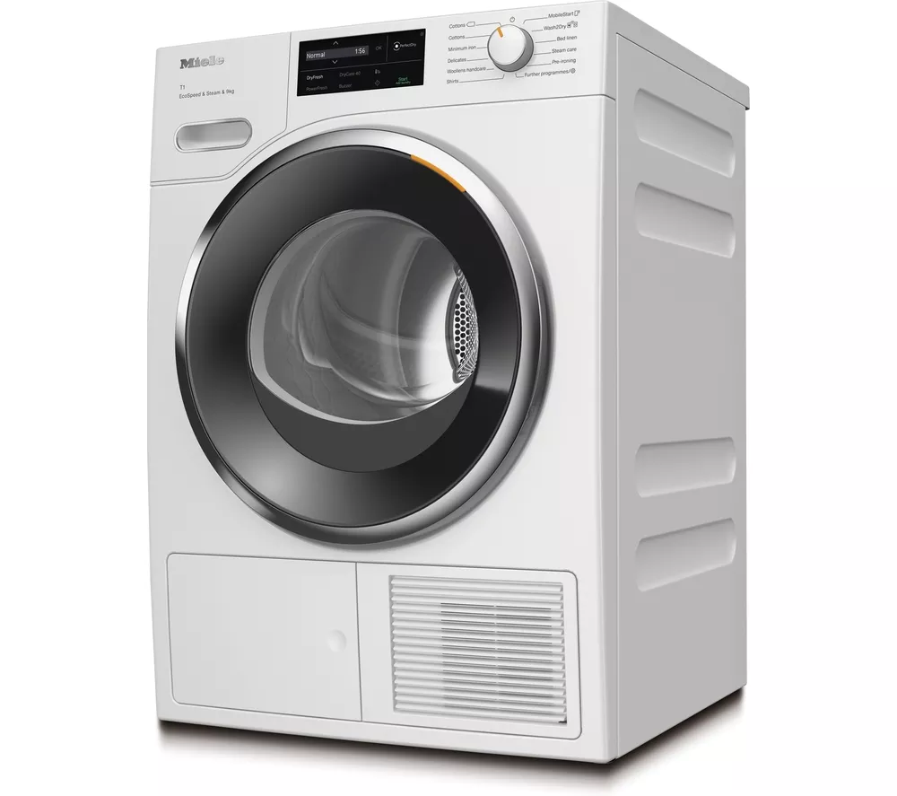 MIELE EcoSpeed TWL780WP WiFi-enabled 9 kg Heat Pump Tumble Dryer - White