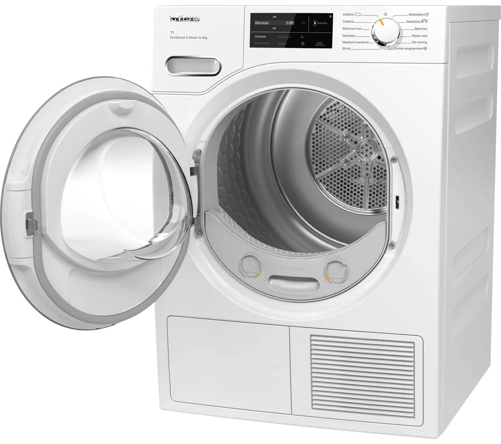 MIELE EcoSpeed TWL780WP WiFi-enabled 9 kg Heat Pump Tumble Dryer - White