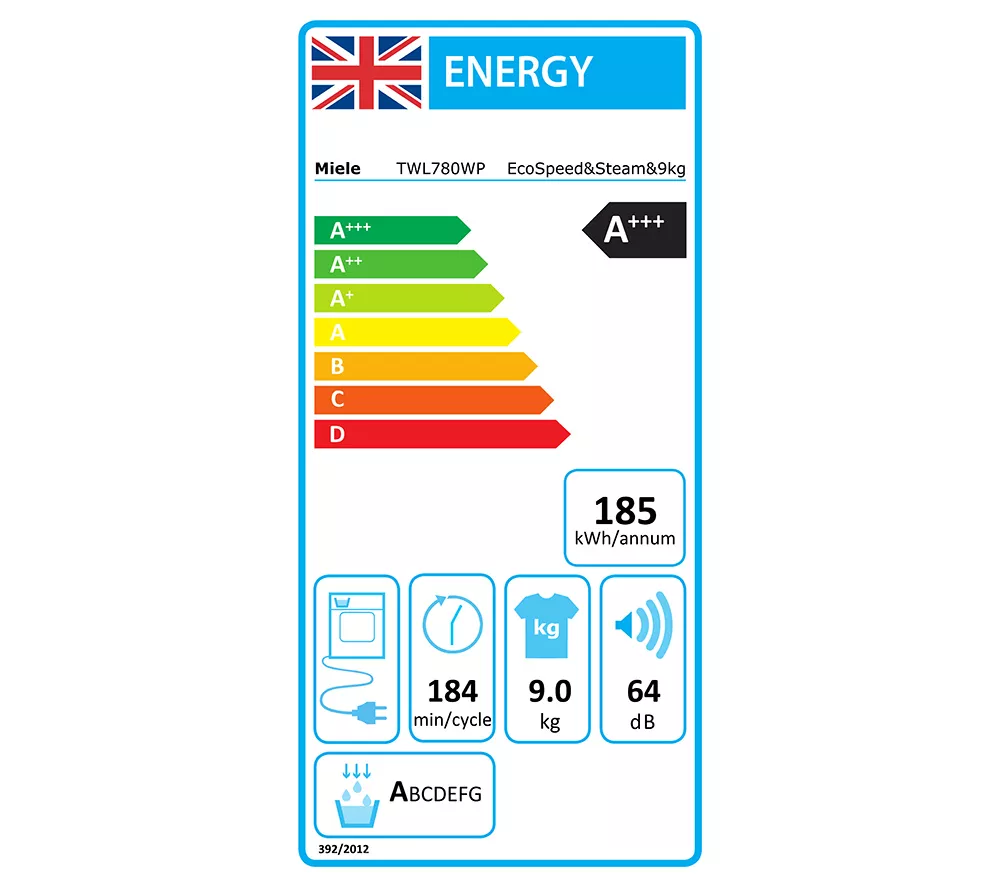 MIELE EcoSpeed TWL780WP WiFi-enabled 9 kg Heat Pump Tumble Dryer - White