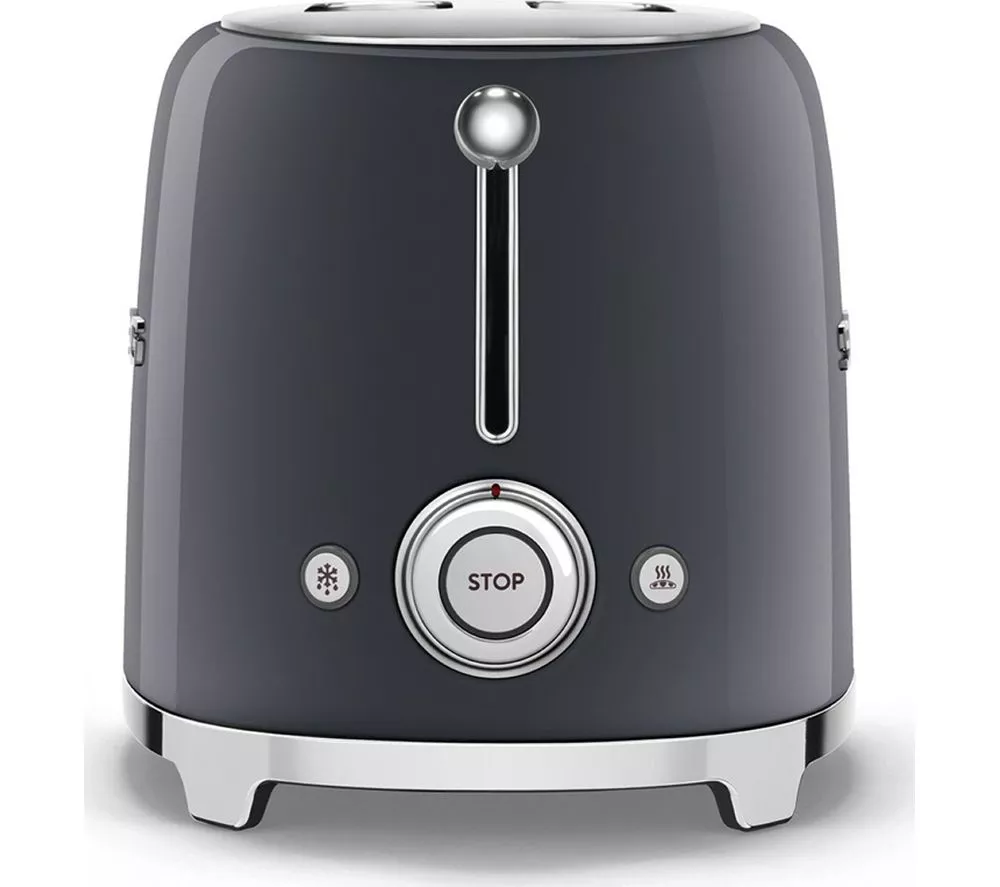 SMEG TSF01GRUK 2-Slice Toaster - Slate Grey