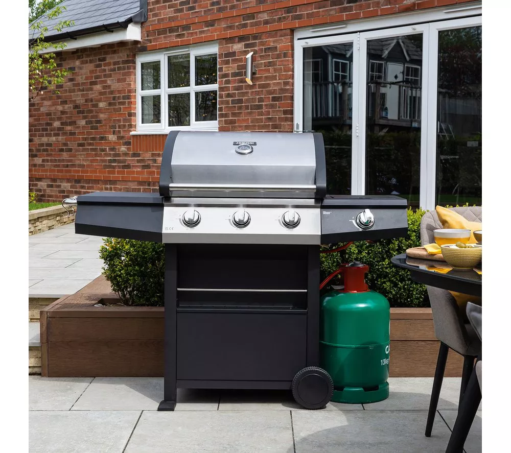 ZANUSSI ZGBBQ3B01-C 3 Burner Grill Gas BBQ - Black