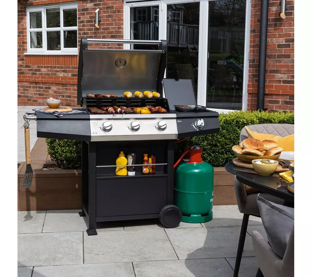 ZANUSSI ZGBBQ3B01-C 3 Burner Grill Gas BBQ - Black