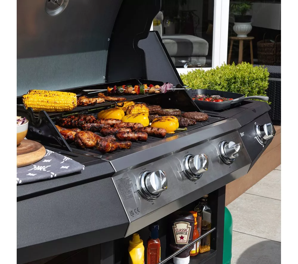ZANUSSI ZGBBQ3B01-C 3 Burner Grill Gas BBQ - Black