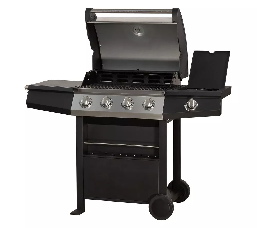 ZANUSSI ZGBBQ4B01-C 4 Burner Grill Gas BBQ - Black