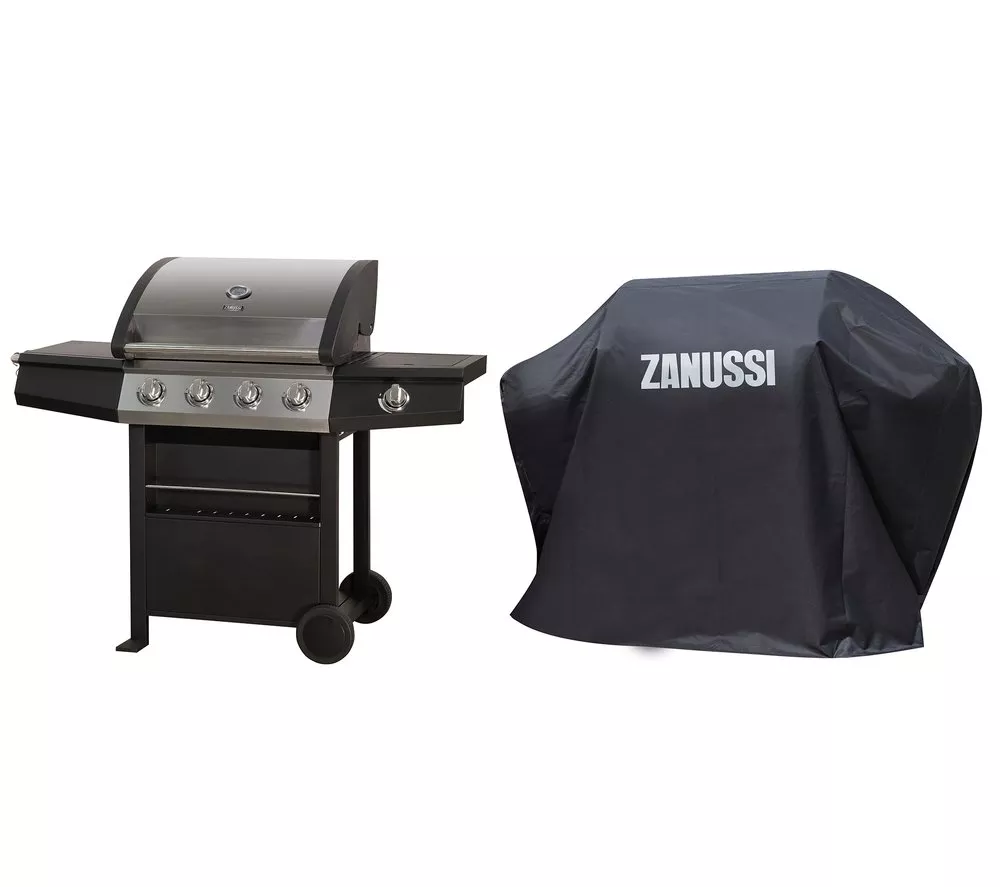 ZANUSSI ZGBBQ4B01-C 4 Burner Grill Gas BBQ - Black