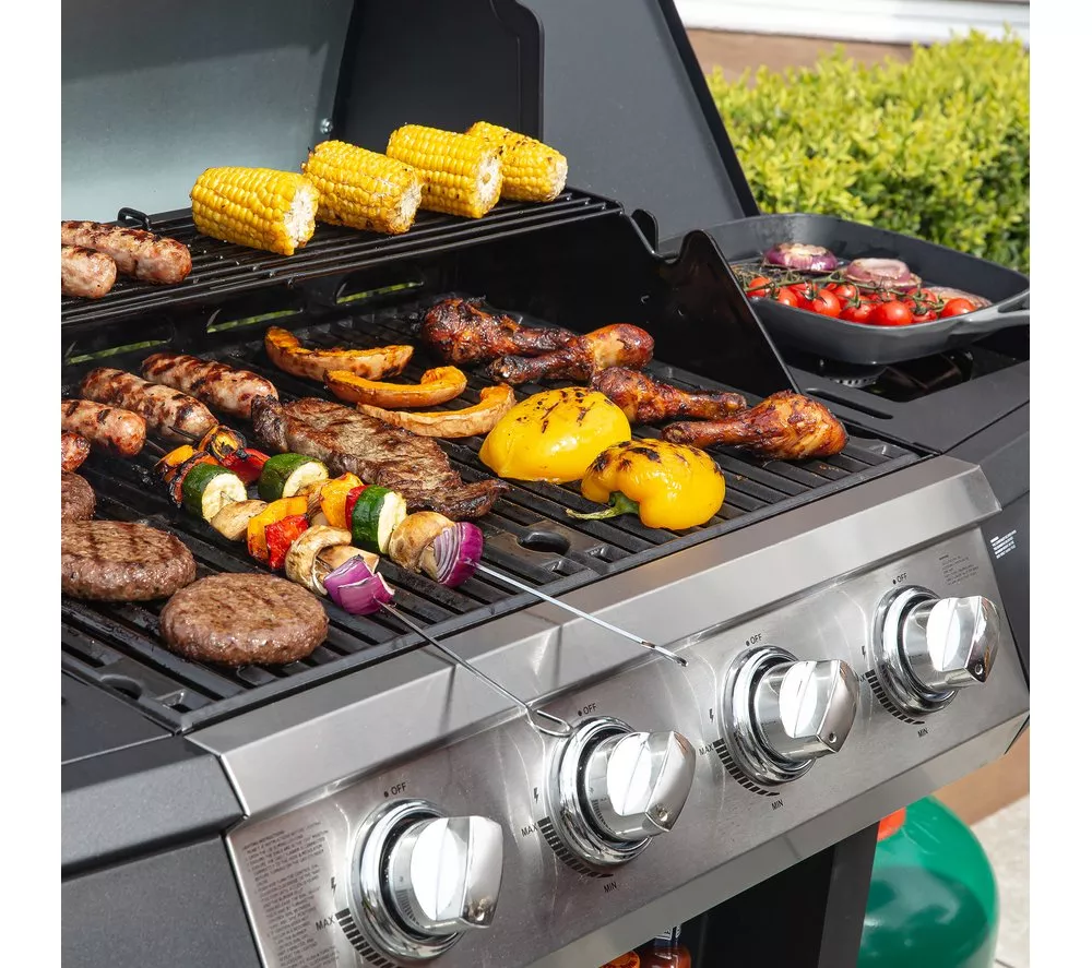 ZANUSSI ZGBBQ4B01-C 4 Burner Grill Gas BBQ - Black