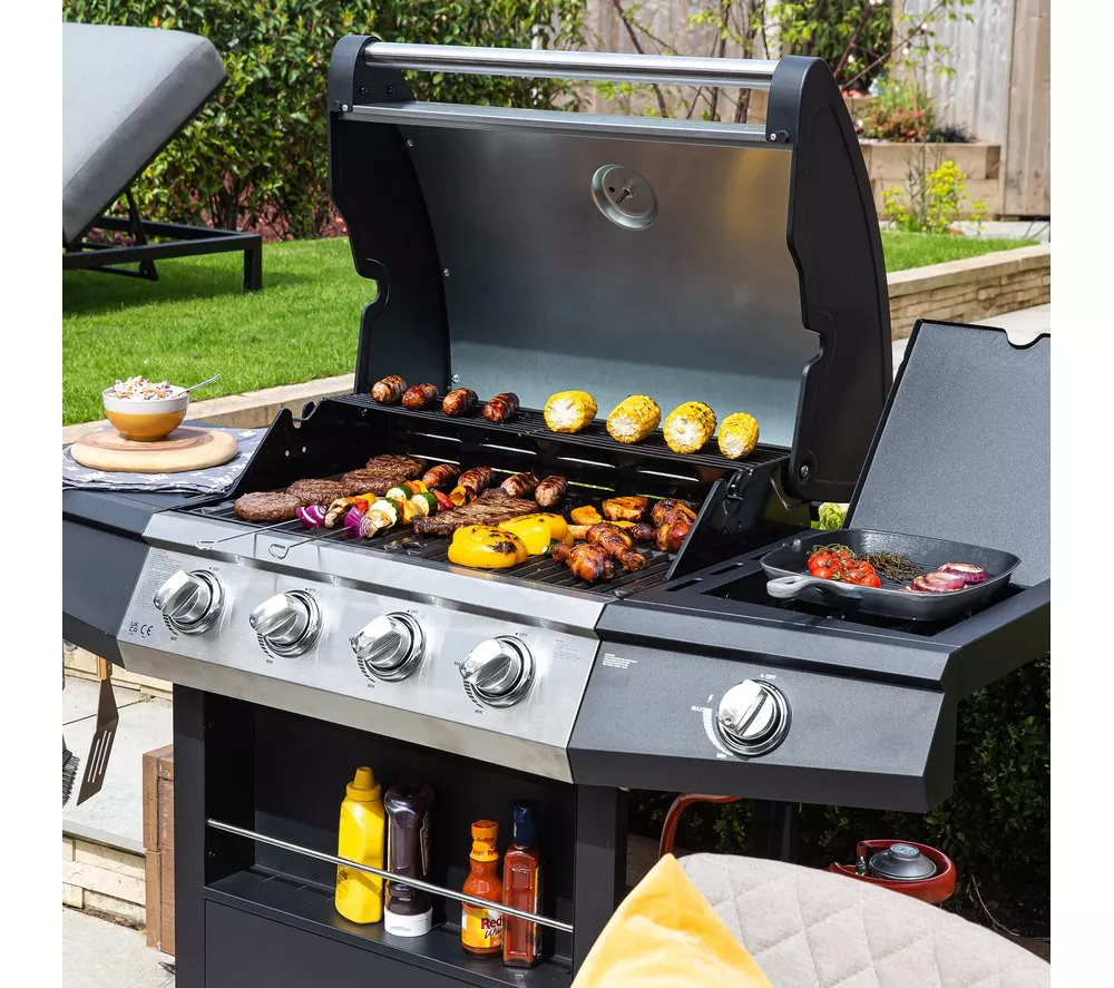 ZANUSSI ZGBBQ4B01-C 4 Burner Grill Gas BBQ - Black
