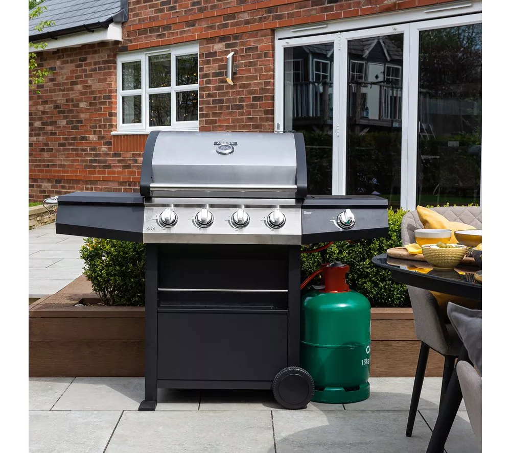 ZANUSSI ZGBBQ4B01-C 4 Burner Grill Gas BBQ - Black