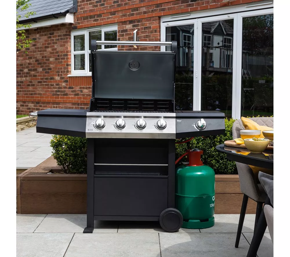 ZANUSSI ZGBBQ4B01-C 4 Burner Grill Gas BBQ - Black