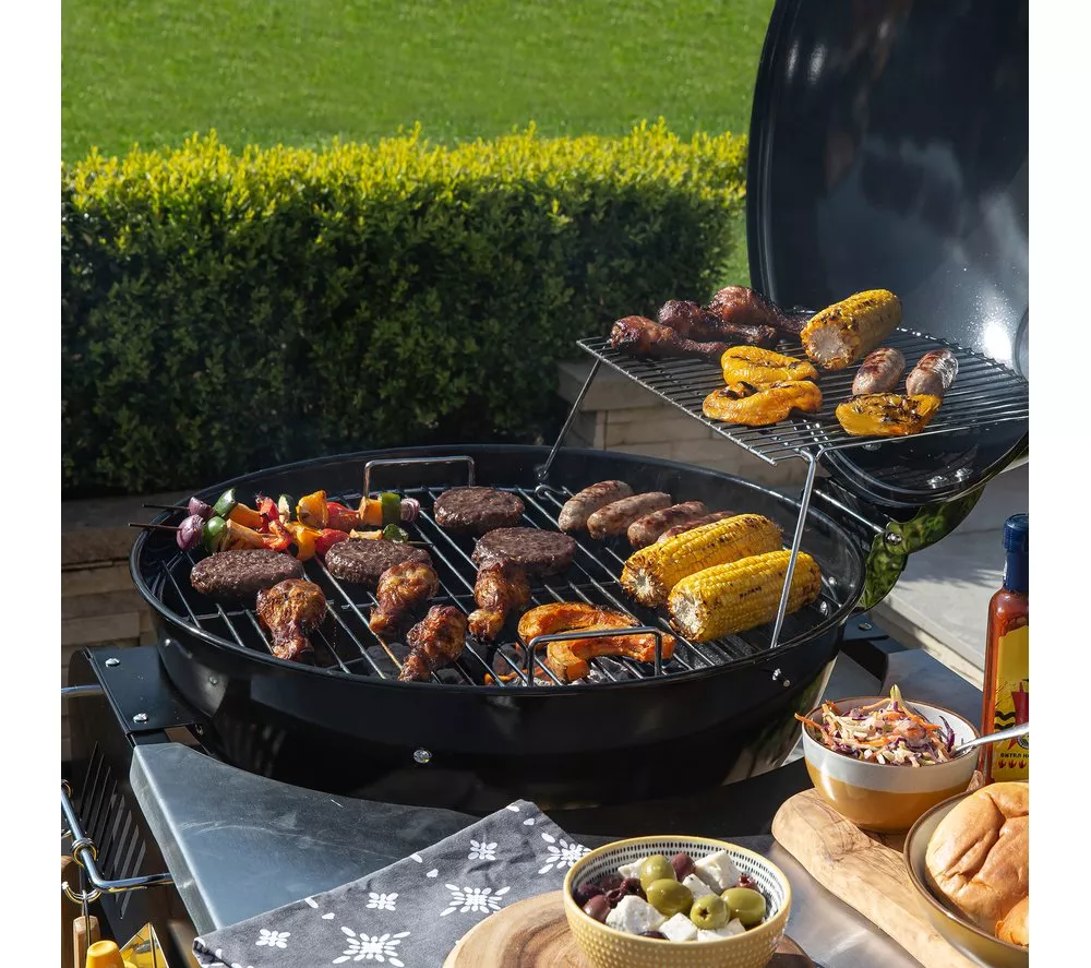 ZANUSSI ZCBBQ22TK-C Trolley Kettle Charcoal BBQ - Black & Grey